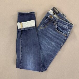 Judy Blue Jeans Womens 9/29 Dark Wash Skinny Fit Capri Stretch Denim JB82110DK